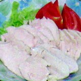 簡単蒸し鶏！胸肉でお手軽に♪